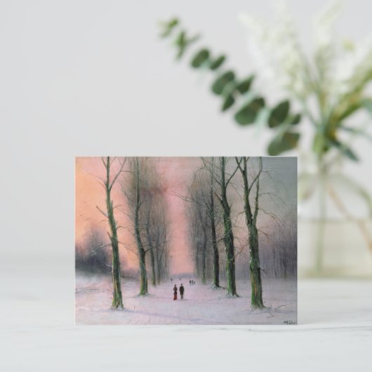 Het Park van scène-Wanstead van de sneeuw Briefkaart (Staand voorkant)