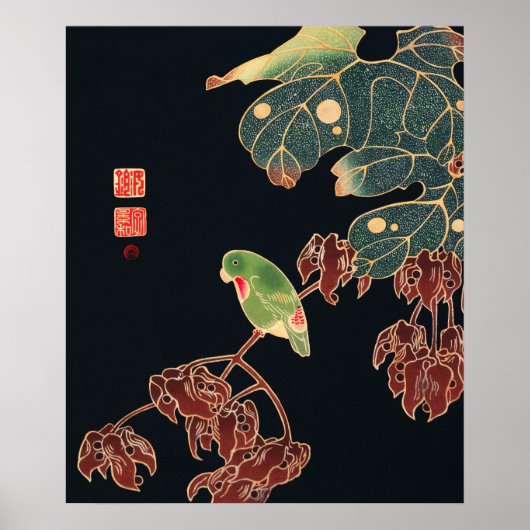Het parket van Ito Jakuchu Japanse vogelkunst Poster (Voorkant)