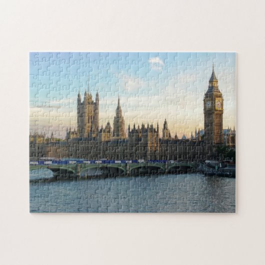 Het Parlement bouwt Londen. Legpuzzel (Horizontaal)