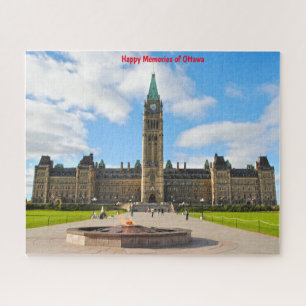 Het Parlement bouwt Ottawa. Jigzaag Puzzle Legpuzzel