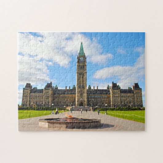 Het Parlement bouwt Ottawa. Legpuzzel (Horizontaal)