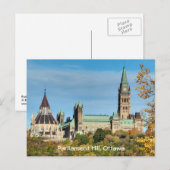 Het parlement Hill in de herfst, Ottawa. Briefkaart (Voorkant / Achterkant)