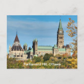 Het parlement Hill in de herfst, Ottawa. Briefkaart (Voorkant)