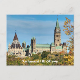 Het parlement Hill in de herfst, Ottawa. Briefkaart