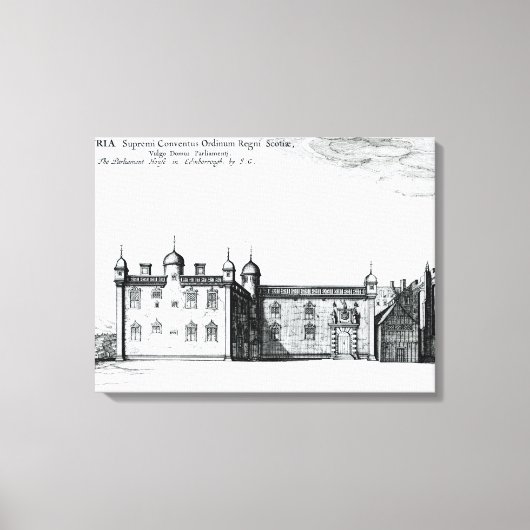 Het Parlement in Edinburgh Canvas Afdruk (Voorkant)