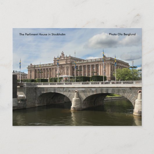 Het Parlement in Stockholm... Briefkaart (Voorkant)