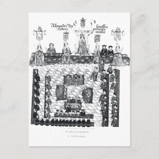 Het Parlement van Edward I Briefkaart (Voorkant)