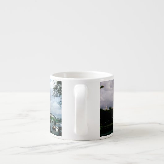 Het parlement van Londen Big Ben Thames, Landschap Espresso Kop (Achterkant)