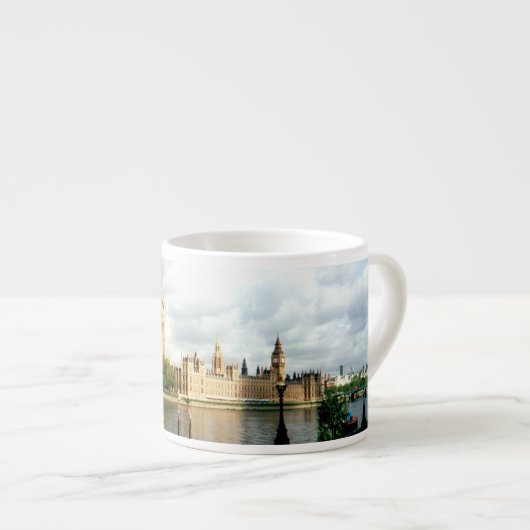 Het parlement van Londen Big Ben Thames, Landschap Espresso Kop (Voorkant rechts)