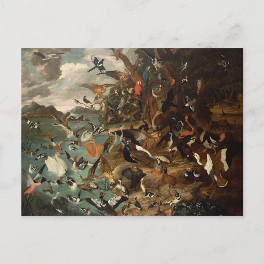 Het parlement van vogels briefkaart (Voorkant)