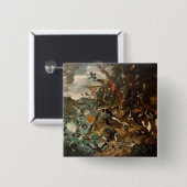 Het parlement van vogels vierkante button 5,1 cm (Voorkant /achterkant)