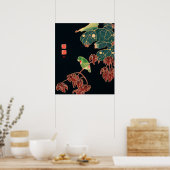 Het paroket van Ito Jakuchu (ca. 1900) Poster (Keuken)