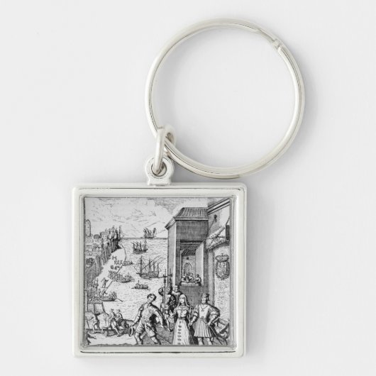Het parteren van Columbus met Ferdinand en Sleutelhanger (Voorkant)
