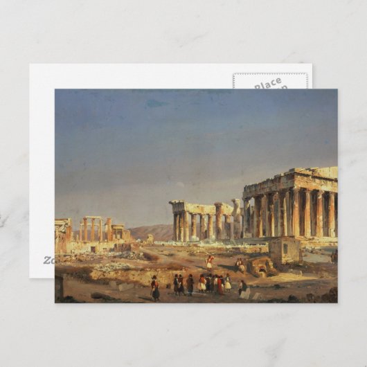 Het Parthenon, 1863 Briefkaart (Voorkant / Achterkant)