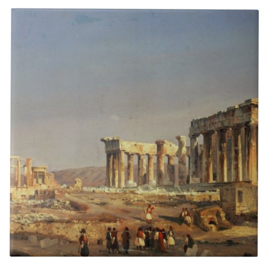 Het Parthenon, 1863 Tegeltje (Voorkant)
