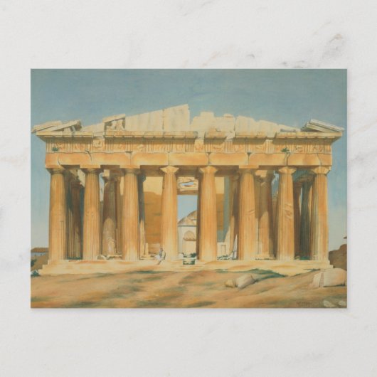 Het Parthenon, Athene, 1810-37 Briefkaart (Voorkant)