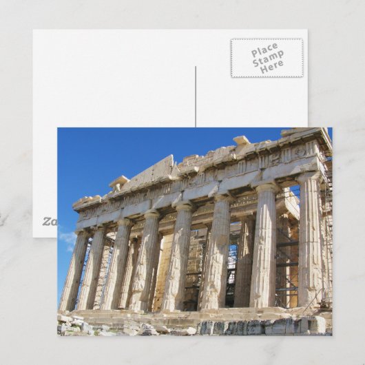 Het Parthenon bij Acropolis 447 BC Briefkaart (Voorkant / Achterkant)