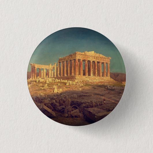 Het Parthenon van de F.E.-kerk - Athens Souvenir Ronde Button 3,2 Cm (Voorkant)