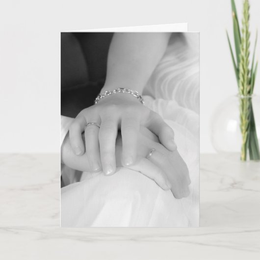 Het Pas getrouwd overhandigt II, Gelukwensen Kaart (Voorkant)