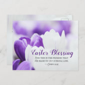 Het Pasen het Zwemelen 1John 2:25 Dit is de beloft Briefkaart (Voorkant / Achterkant)