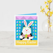 Het Pasen Kitty Konijn! Kaart (Gele Bloem)