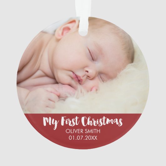 Het pasgeboren Ornament van de Vakantie van de (achterkant)