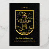 Het paspoort van de Bestemmingsweddenschap sparen  Folie Uitnodiging (Voorkant)