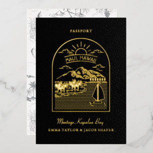 Het paspoort van de Bestemmingsweddenschap sparen  Folie Uitnodiging