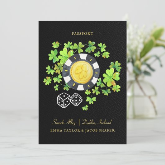 Het paspoort van de Bestemmingsweddenschap sparen  Save The Date (Staand voorkant)