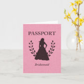 Het Paspoort van het bruidsmeisje Kaart (Gele Bloem)