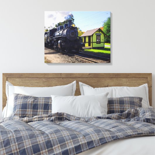 Het passeren door Chester Canvas Afdruk (Insitu (Slaapkamer))