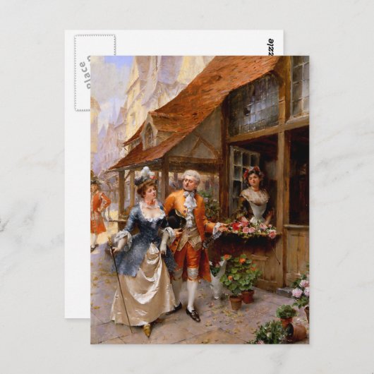 Het passeren van de BloemWinkel Briefkaart (Voorkant / Achterkant)