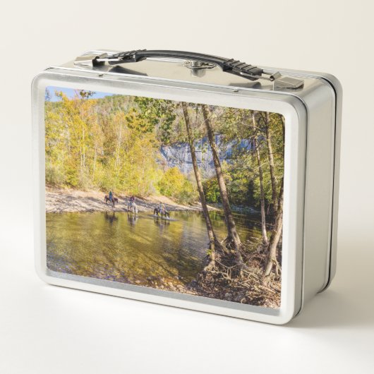 Het passeren van de buffalo rivierlunchbox (Achterkant)