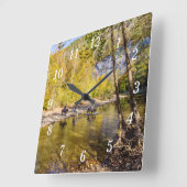 Het passeren van de buffelmuur vierkante klok (Hoek)