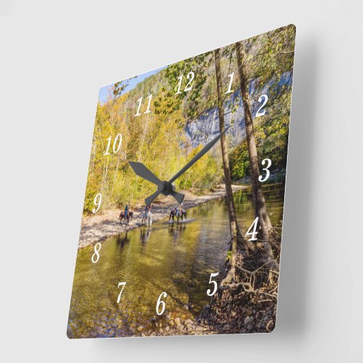 Het passeren van de buffelmuur vierkante klok (Hoek)