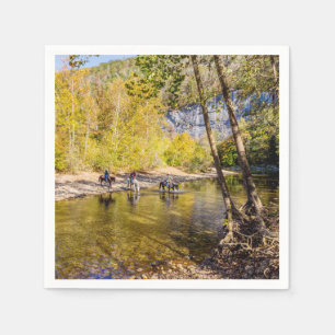 Het passeren van de buffelrivierkrant Napkin Servet