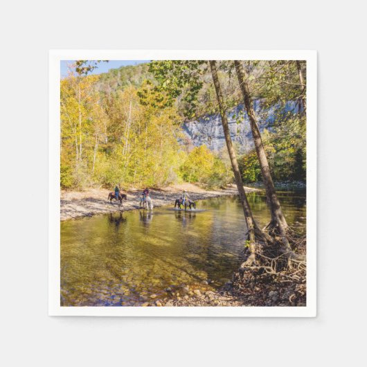 Het passeren van de buffelrivierkrant Napkin Servet (Voorkant)