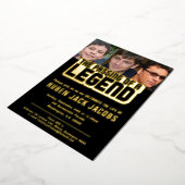 Het passeren van de legendarische begrafenis van h folie uitnodiging (Gedraaid)