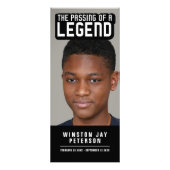 Het passeren van de legende moderne monument zwart reclamekaart (Voorkant)