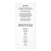 Het passeren van de legende moderne monument zwart reclamekaart (Achterkant)