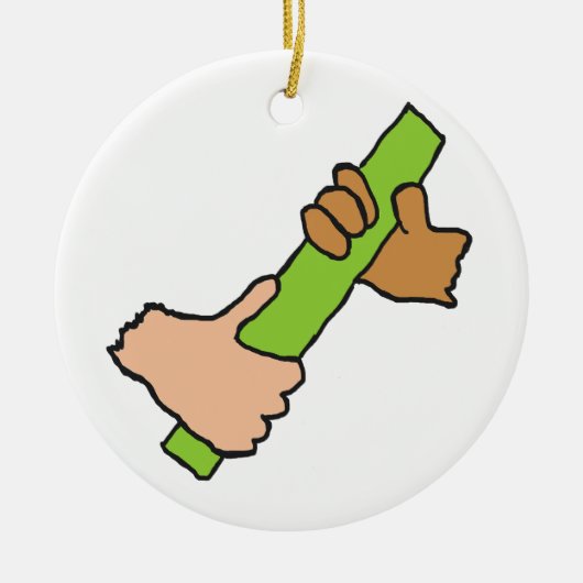 Het passeren van de Partij Keramisch Ornament (Voorkant)