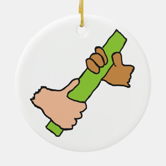 Het passeren van de Partij Keramisch Ornament (Achterkant)