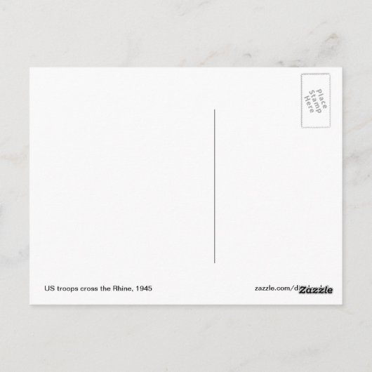 Het passeren van de Rijn Briefkaart (Achterkant)