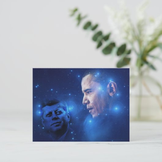 Het passeren van de Torch, John F. Kennedy Barack Briefkaart (Staand voorkant)