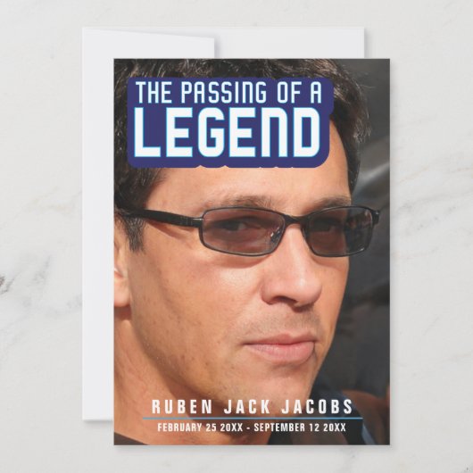 Het passeren van een legendarische begrafenisfoto  aankondiging (Voorkant)