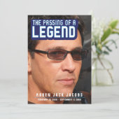 Het passeren van een legendarische begrafenisfoto  aankondiging (Staand voorkant)