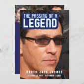 Het passeren van een legendarische begrafenisfoto aankondiging (Voorkant / Achterkant)