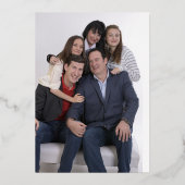 Het passeren van een legendarische begrafenisfoto  folie uitnodiging (Achterkant)