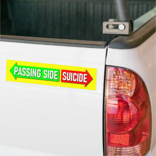 Het passeren van zijzelfmoord Overname Juist Verke Bumpersticker