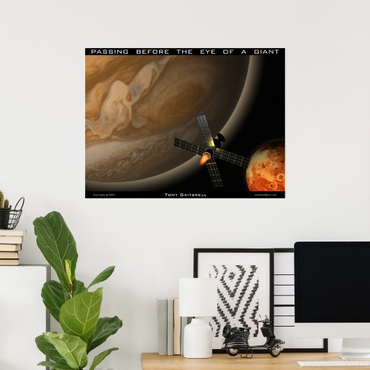 Het passeren voor het oog van een reus poster (Thuiskantoor)